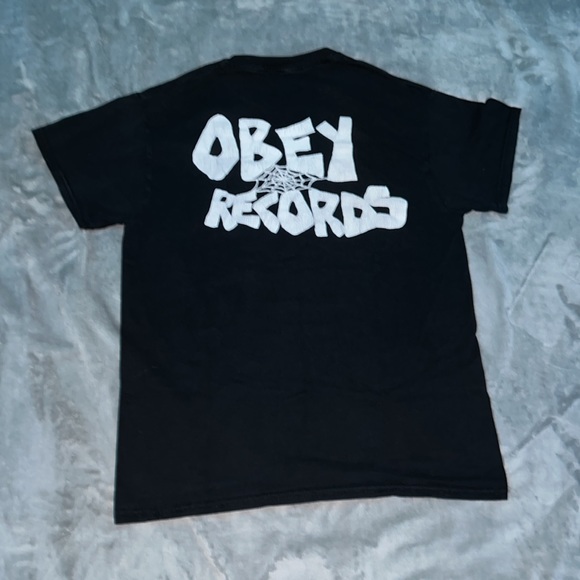Obey Records Authentic Black Tee - Picture 3 of 5